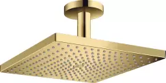 Palarie de dus Hansgrohe Raindance E 300 Air crom si brat de tavan 100mm gold optic lustruit imagine
