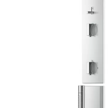 Panel de dus Hansgrohe Axor ShowerComposition 110/220 cu baterie termostatata necesita corp ingropat crom imagine