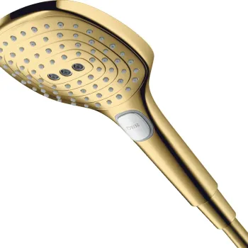 Para de dus Hansgrohe Raindance Select E 120 cu 3 jeturi gold optic lustruit imagine