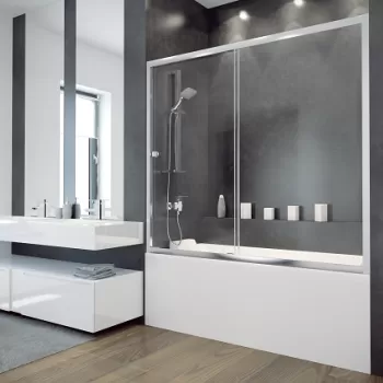 Paravan cada Besco Duo Slide II 150cm cu usa culisanta pentru montaj in nisa imagine