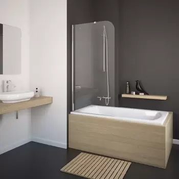 Paravan cada Radaway Torrenta PNJ/L un element fix 80 cm orientare stanga profil crom imagine
