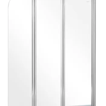 Paravan de cada Besco Prime 3 120x140cm trei elemente mobile profil crom lucios imagine
