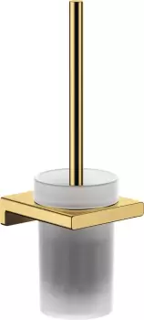 Perie wc cu suport Hansgrohe AddStoris gold optic lustruit imagine