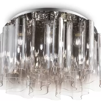 Plafoniera Ideal Lux Compo PL10 max 10x60W E27 d73.5cm gri imagine