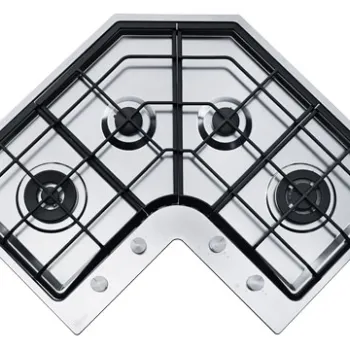Plita gaz incorporabila Franke Angolo - Neptune FHNE COR 4 3G TC XS C  4 arzatoare  83x83x50cm  gratare fonta  Inox Satinat imagine