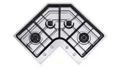 Plita gaz incorporabila Franke Angolo - Neptune FHNE COR 4 3G TC XS C 4 arzatoare 83x83x50cm gratare fonta Inox Satinat imagine