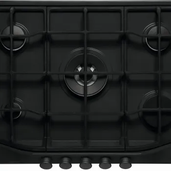 Plita gaz incorporabila Franke Country FCH 755 4G TC BT C cu 5 arzatoare arzator tripla coroana gratare fonta Matte Black imagine