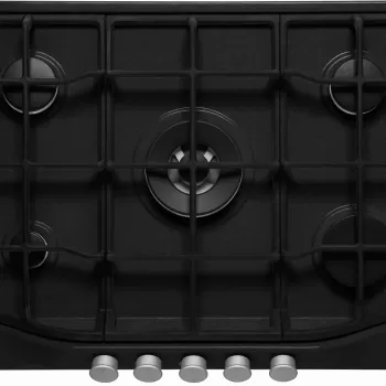 Plita gaz incorporabila Franke Country FCH 755 4G TC ON C cu 5 arzatoare arzator tripla coroana gratare fonta Nero imagine