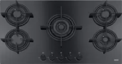 Plita gaz incorporabila Franke Crystal Black FHCR 905 4G TC HE BK C cu 5 arzatoare 880x510mm gratare fonta imagine