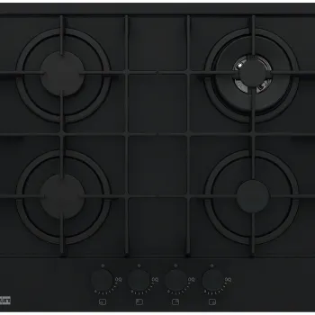 Plita gaz incorporabila Franke Maris 600 FHMA 604 3G DC MB C cu 4 arzatoare 60cm gratare fonta Matte Black imagine