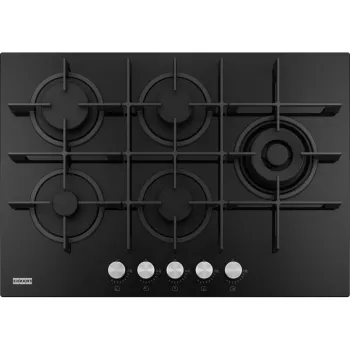 Plita gaz incorporabila Franke Maris FHMA 755 4G DCL BK C  cu 5 arzatoare  gratare fonta   73cm  Nero imagine