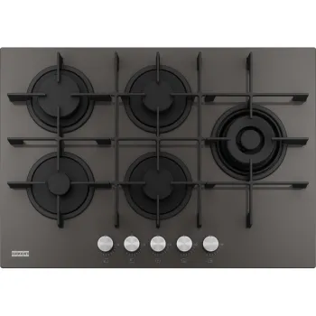 Plita gaz incorporabila Franke Maris FHMA 755 4G DCL SG C  cu 5 arzatoare  gratare fonta  73cm  Slate Grey imagine