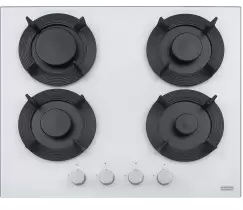 Plita gaz incorporabila Franke Maris Free by Dror FHMF 604 4G C cu 4 arzatoare 60x51cm gratare fonta Bianco imagine