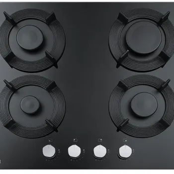 Plita gaz incorporabila Franke Maris Free by Dror FHMF 604 4G C cu 4 arzatoare 60x51cm gratare fonta Nero imagine