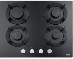 Plita gaz incorporabila Franke Maris Free by Dror FHMF 604 4G C cu 4 arzatoare 60x51cm gratare fonta Nero imagine