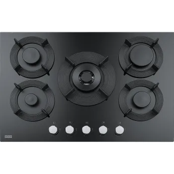 Plita gaz incorporabila Franke Maris Free by Dror FHMF 755 4G DC C cu 5 arzatoare  75x51cm  gratare fonta  Nero imagine