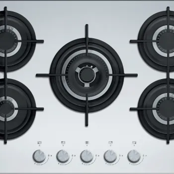 Plita gaz incorporabila Franke Mythos Steel Pro FHCR 755 4G TC HE XA C cu 5 arzatoare  75cm  gratare fonta  inox imagine