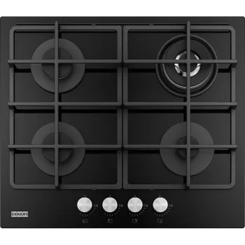 Plita gaz incorporabila Franke Smart FHSM 604 3G DC BK C cu 4 arzatoare  60cm  gratare fonta  Cristallo Nero imagine