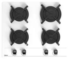 Plita gaz incorporabila Teka GBC 64000 cu 4 arzatoare 60cm gratare fonta Cristal alb imagine