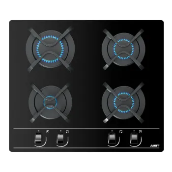 Plita gaz incorporabila Teka GBC 64000 KBN 60 cm 4 arzatoare gratare fonta cristal negru imagine