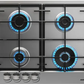 Plita gaz incorporabila Teka GSC 64320 XBC IX cu 4 arzatoare 60cm arzator wok gratare fonta inox imagine