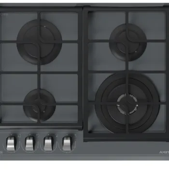 Plita gaz incorporabila Teka GZC 64320 cu 4 arzatoare 60cm gratare fonta Cristal Stone Grey imagine