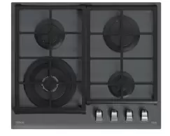 Plita gaz incorporabila Teka GZC 64320 cu 4 arzatoare 60cm gratare fonta Cristal Stone Grey imagine