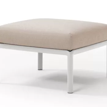 Pouf exterior Nardi Komodo 5 72x72cm cadru alb perna canvas Sunbrella imagine