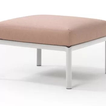 Pouf exterior Nardi Komodo 5 72x72cm cadru alb perna roz quarzo imagine