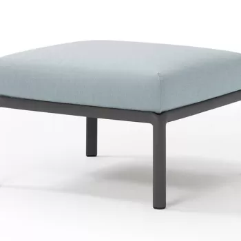 Pouf exterior Nardi Komodo 5 72x72cm cadru antracit perna bleu ghiaccio Sunbrella imagine