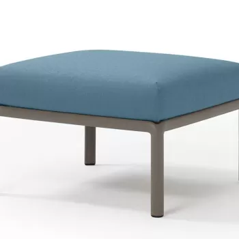 Pouf exterior Nardi Komodo 5 72x72cm cadru taupe perna albastru adriatic Sunbrella imagine