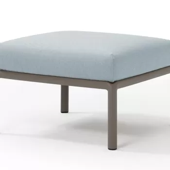 Pouf exterior Nardi Komodo 5 72x72cm cadru taupe perna bleu ghiaccio Sunbrella imagine