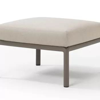 Pouf exterior Nardi Komodo 5 72x72cm cadru taupe perna gri Tech Panama imagine
