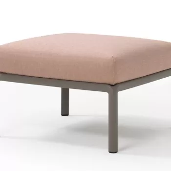 Pouf exterior Nardi Komodo 5 72x72cm cadru taupe perna roz quarzo imagine
