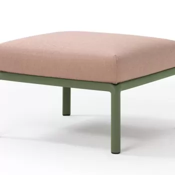 Pouf exterior Nardi Komodo 5 72x72cm cadru verde perna roz quarzo imagine