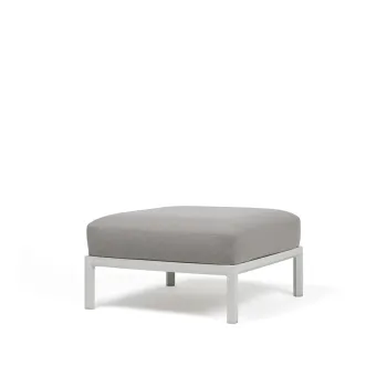 Pouf exterior Nardi Maximo 82.5x82.5cm cadru alb Gesso perna gri Lava Sunbrella imagine