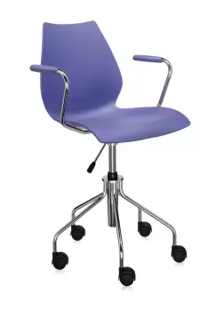 Scaun birou cu brate Kartell Maui design Vico Magistretti albastru navy imagine