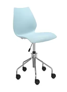 Scaun birou Kartell Maui design Vico Magistretti albastru deschis imagine