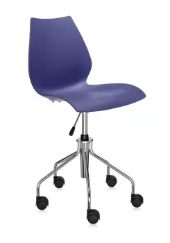 Scaun birou Kartell Maui design Vico Magistretti albastru navy imagine