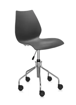 Scaun birou Kartell Maui design Vico Magistretti antracit imagine