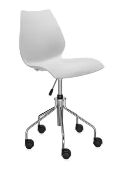 Scaun birou Kartell Maui design Vico Magistretti gri deschis imagine