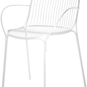 Scaun cu brate exterior Kartell Hiray design Ludovica & Roberto Palomba alb imagine