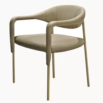 Scaun Gamma Dandy Spider CHR piele Club C022 HandMade in Italy imagine