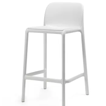 Scaun inalt exterior Nardi Faro Mini Stool  h65cm  alb imagine