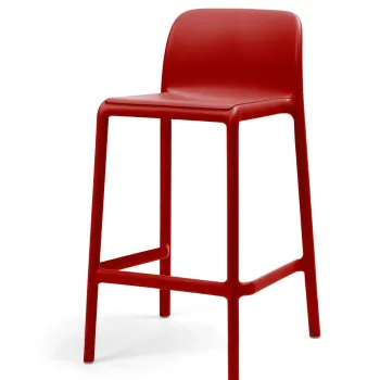Scaun inalt exterior Nardi Faro Mini Stool  h65cm  rosu imagine