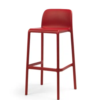 Scaun inalt exterior Nardi Faro Stool  h76cm  rosu imagine