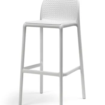 Scaun inalt exterior Nardi Lido Stool  h76cm  alb imagine