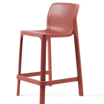 Scaun inalt exterior Nardi Net Mini Stool  h65cm  corallo imagine