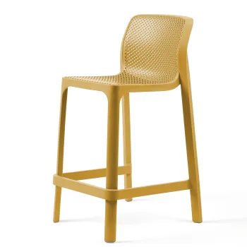 Scaun inalt exterior Nardi Net Mini Stool  h65cm  senape imagine