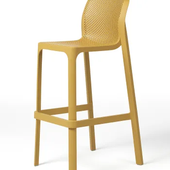 Scaun inalt exterior Nardi Net Stool  h76cm  senape imagine